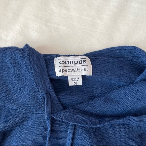 Campus Specialties University of Michigan Blue Knit Baseball Hoodie Sweatshirt - Picture 4 of 4